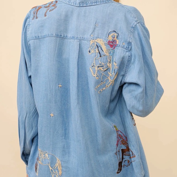 Western Embroidered Button-Up Jacket - Picture 4 of 9